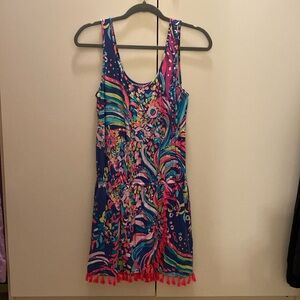 Lilly Pulitzer tassel tank dress with shorts size small